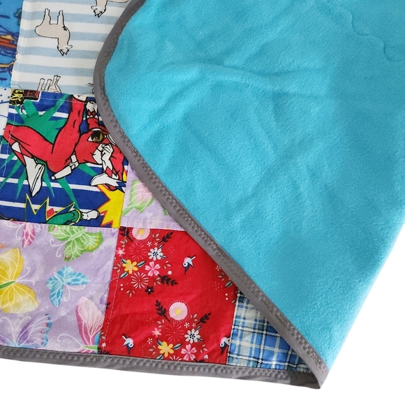 HANDMADE Patchwork Baby Crib Quilt Blanket - Approx. 34 x 38 inches - Picture 5 of 10